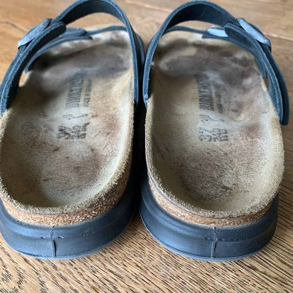 Birkenstock Sierra CT Women’s Size 37 or US 7 Black Oiled Leather Sandal - Picture 7 of 15